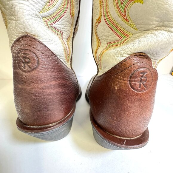 Tony Lama Mustang Buckaroo Wmns 7B Leather Cowgirl Boots RR2007L Square Toe - Picture 2 of 14
